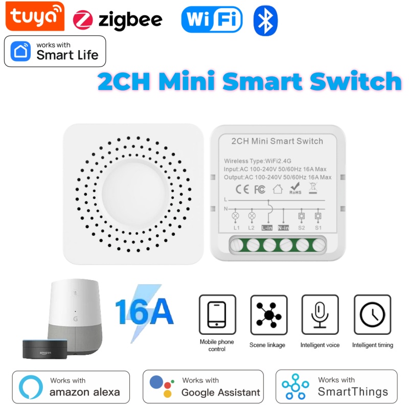 Smart Accessories - Tuya Mini Smart Switch WiFi 1-2-3-4Gang