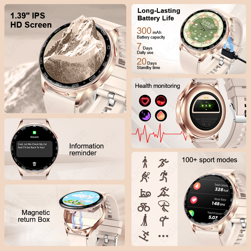 LIGE 2 In 1 TWS Headset Smart  - Smartwatch Headset review and price