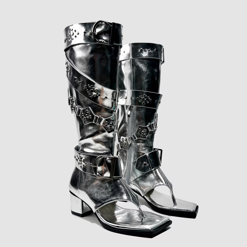 Punk Belt Buckle High Heels Sa - Leather Classic Strap review and price